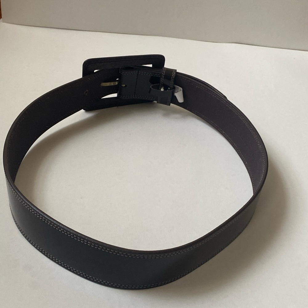 Banana Republic Genuine Patent Leather Brown Wide Belt Size M - Picture 4 of 13